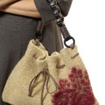 Felted Damask Bag