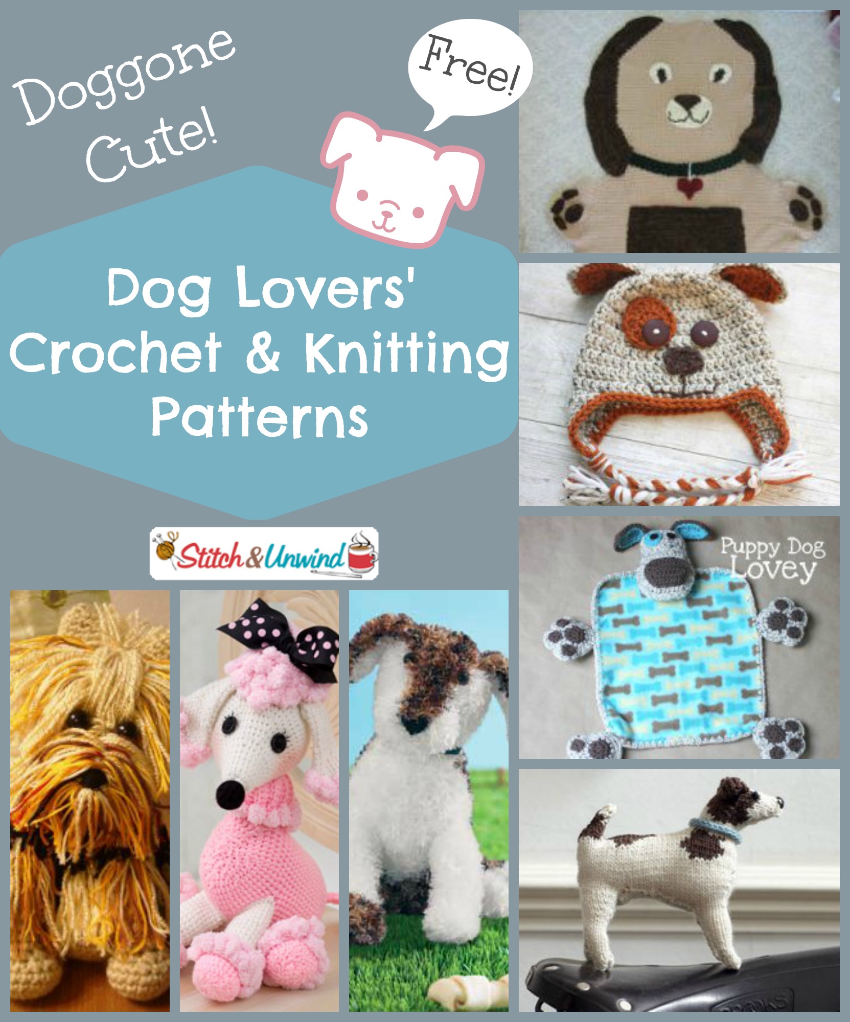 Doggone Cute! Dog Lovers Crochet and Knitting Pattern Round-Up - Stitch ...