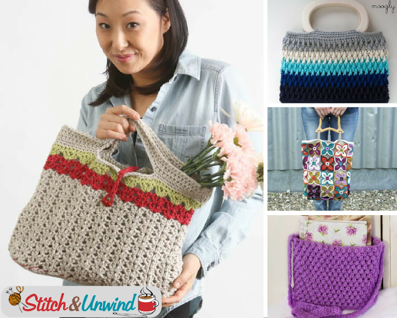 woolen crochet purse